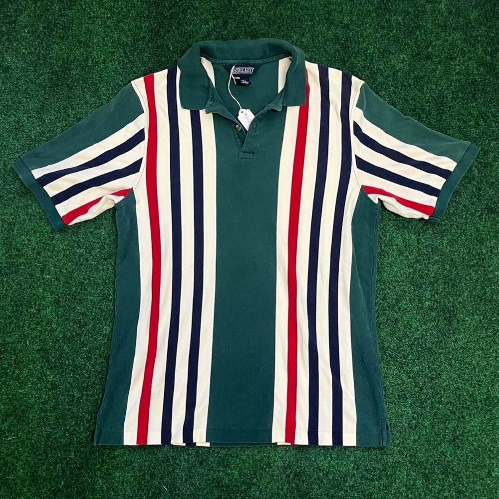 Vintage Land's End 90's Colorblocking Polo Shirt